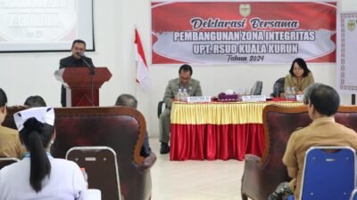 Pj. Bupati Gumas Buka Deklarasi Pencanangan Pembangunan Integritas RSUD Kuala Kurun