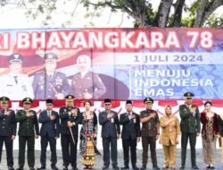 Pemerintah Kabupaten Barito Utara Meriahkan HUT Bhayangkara ke-78 dengan Upacara Gabungan