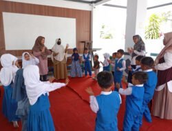 Dispursip Kobar Menggelar Kegiatan Story Telling dan Kelas Berbagi Bersama TK Budi Luhur